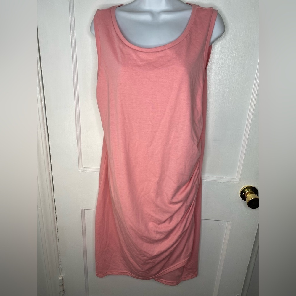 LEITH NWOT Nordstrom Brand Zenna Blush Ruched Bodycon Pink Tank Dress